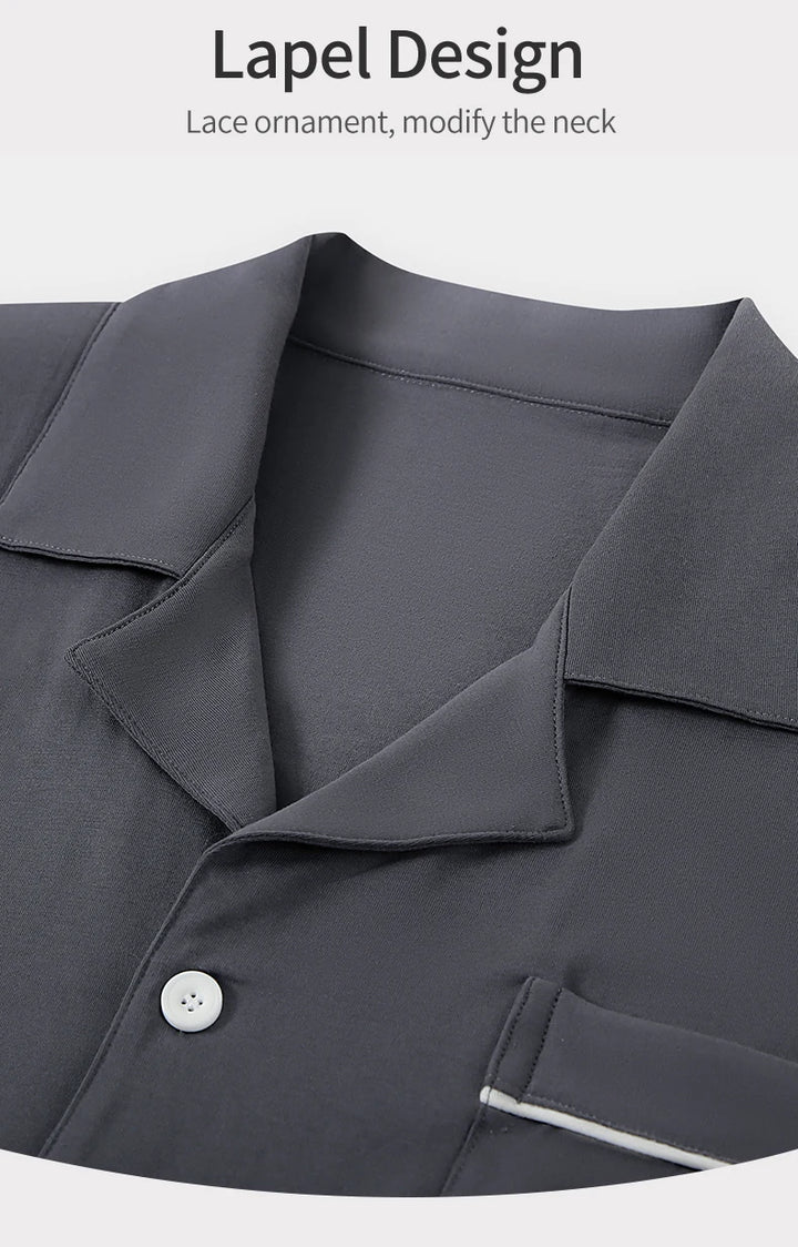 Men’s Cotton Pajama Set | Warm Button-Down Homewear