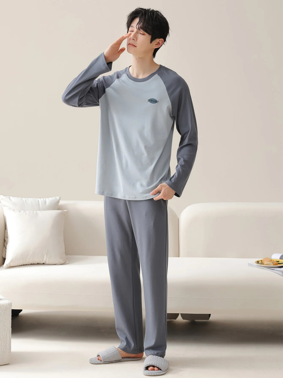 Men’s Cotton Pajama Set | Classic Long Sleeve Homewear