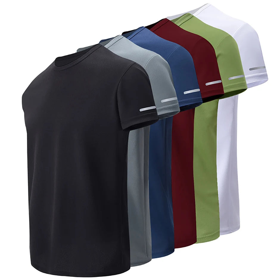 Men’s Printed Quick-Dry Sports T-Shirt 1/4 Pack | تيشيرت رياضي رجالي مطبوع فردي أو ٤ قطع
