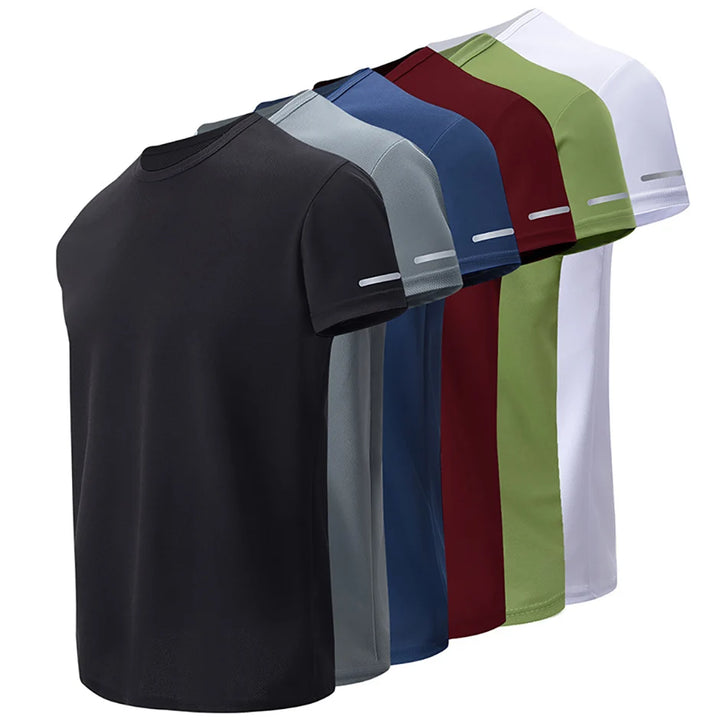 Men’s Printed Quick-Dry Sports T-Shirt 1/4 Pack | تيشيرت رياضي رجالي مطبوع فردي أو ٤ قطع