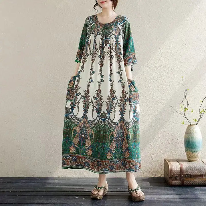 Women’s Floral Maternity Lounge Dress | فستان بيت واسع ومريح - Floral