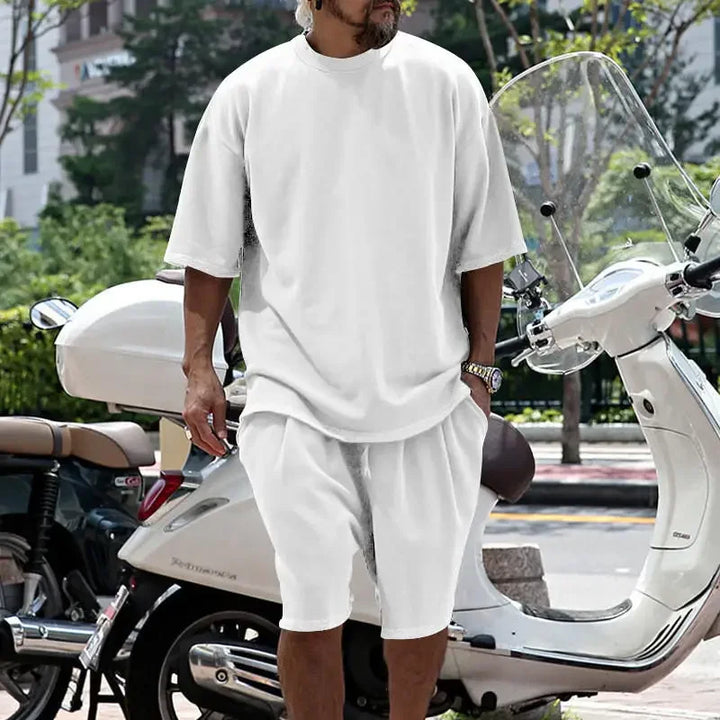 Men’s Printed Summer Set | Casual Short Sleeve Shirt & Shorts Outfit