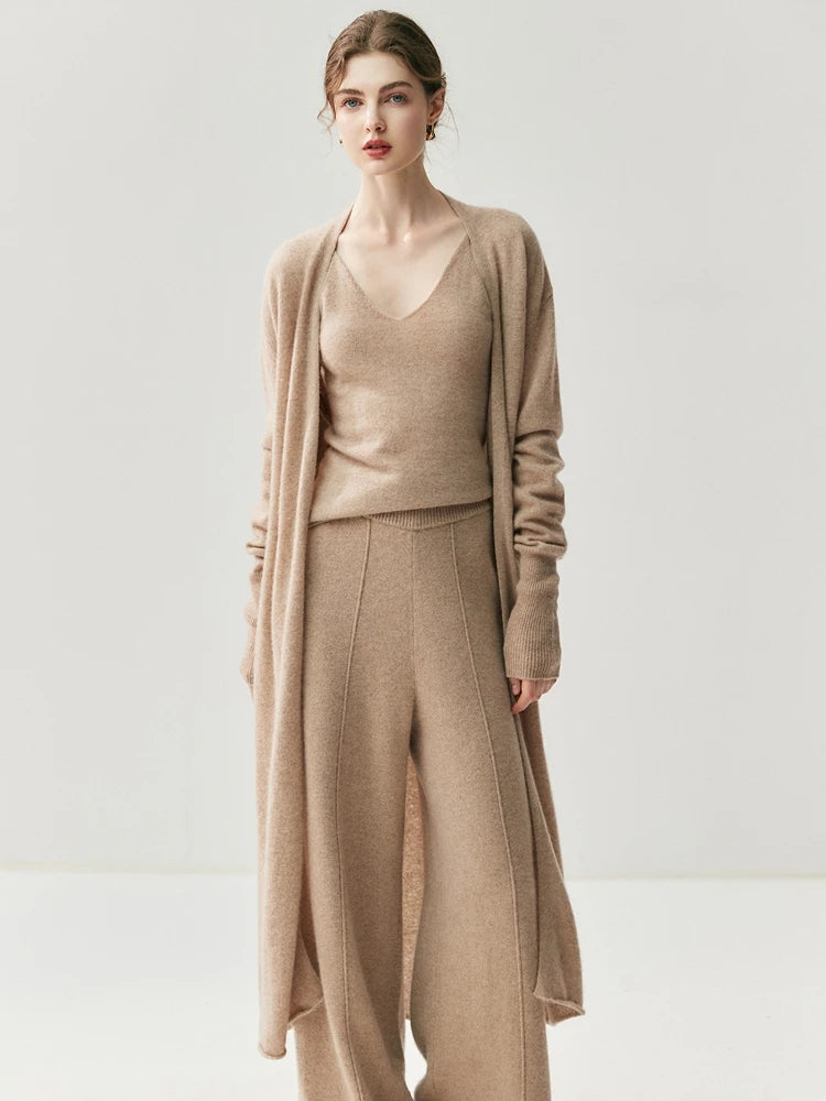 High Quality Cashmere Long Cardigan – Elegant Winter Knit
