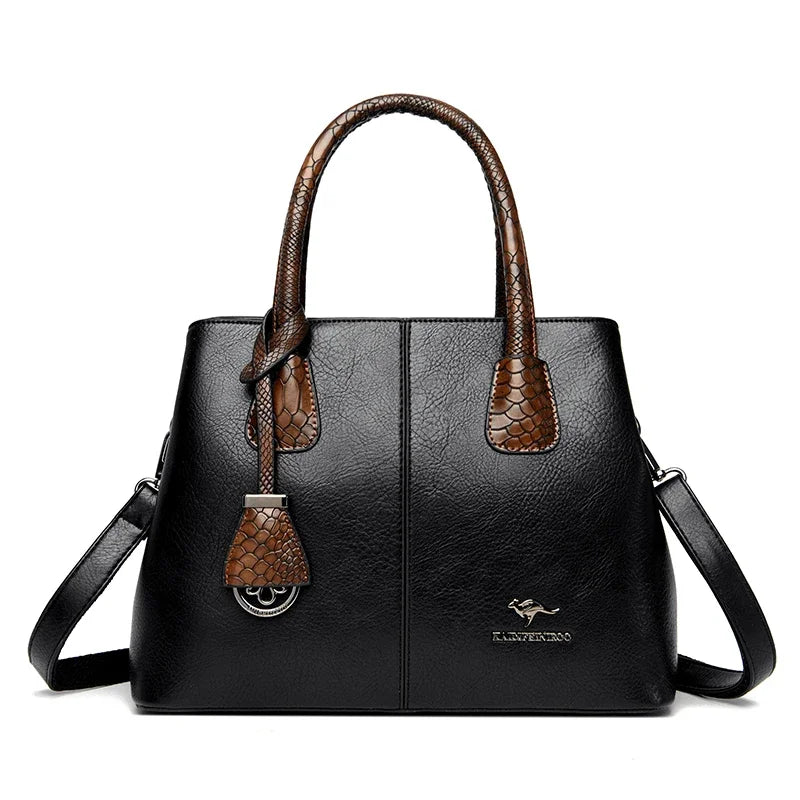 Women’s Patchwork Shoulder Bag | Large Capacity Crossbody Tote