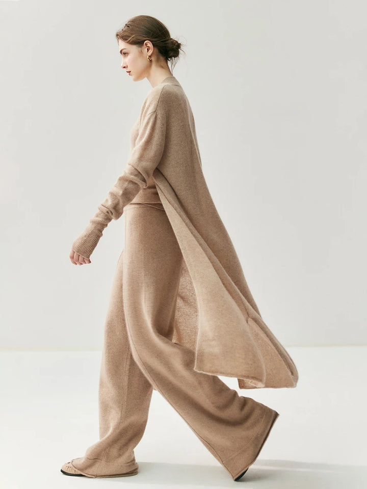 High Quality Cashmere Long Cardigan – Elegant Winter Knit