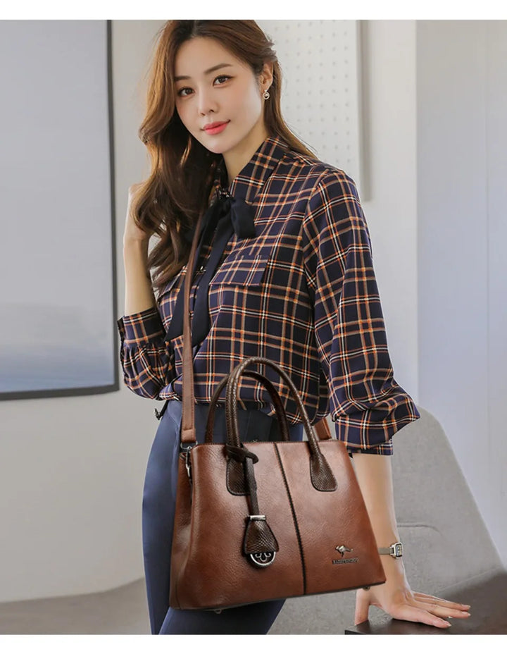Women’s Patchwork Shoulder Bag | Large Capacity Crossbody Tote