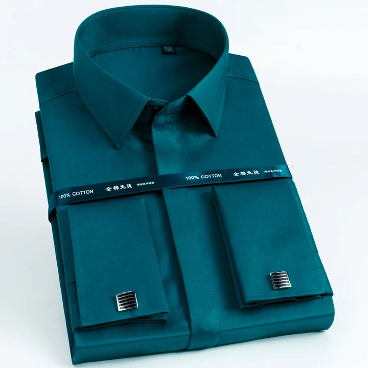Men’s French Cuff Dress Shirt | Refined Formal Style