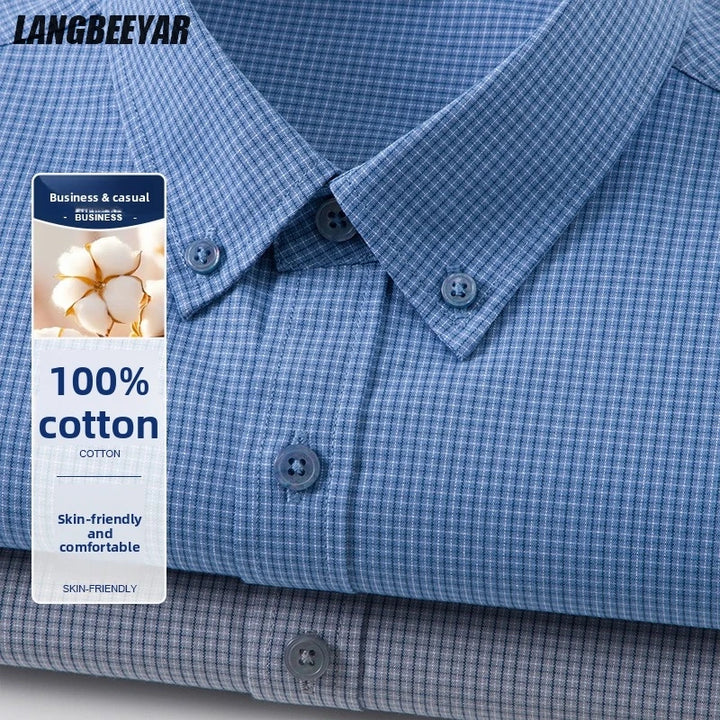 Men’s Plaid Cotton Shirt | Smart Casual Everyday Style