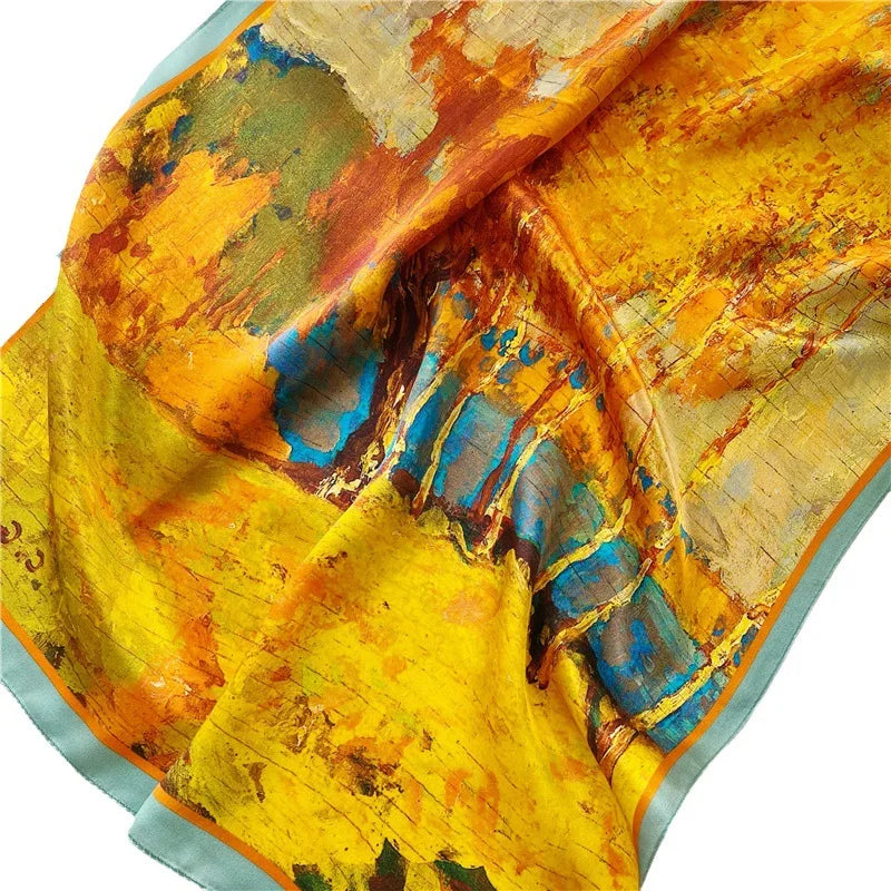 Women’s Pure Silk Shawl | Elegant Printed Long Drape