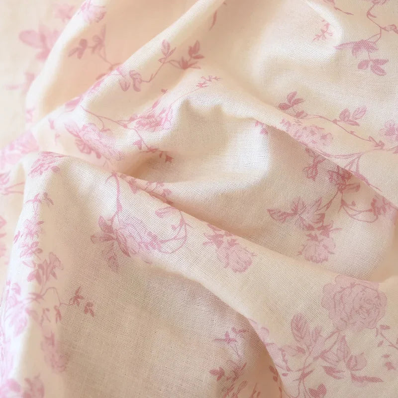 Women’s Pure Cotton Gauze Sleep Dress | جلابية بيت قطنية ناعمة بحافة دانتيل