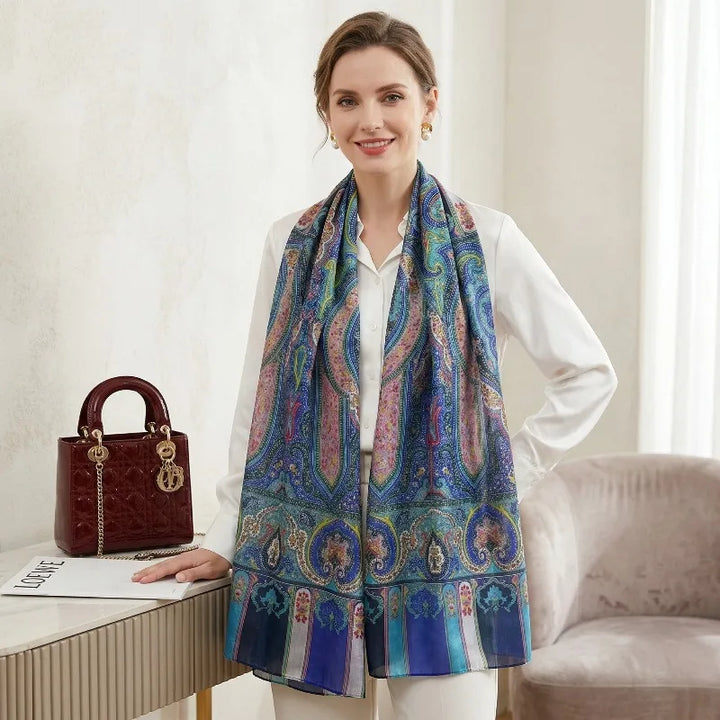Women’s Pure Silk Paisley Shawl