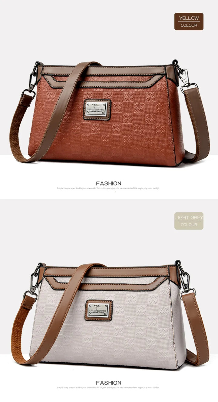 Women’s Plaid Shoulder Crossbody Bag | حقيبة نسائية بنقشة مربعات