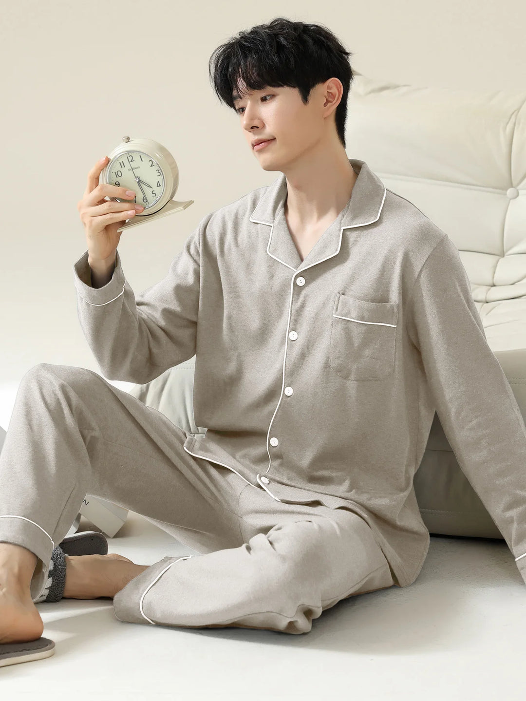 Men’s Cotton Pajamas Set | Classic Comfortable Sleepwear