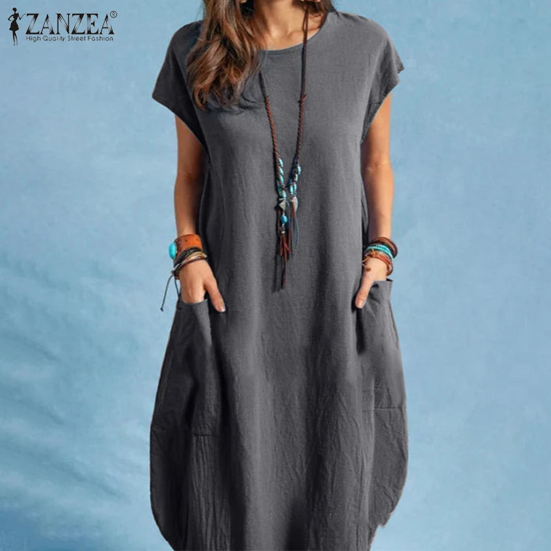 Women’s Cotton Short Sleeve Sundress