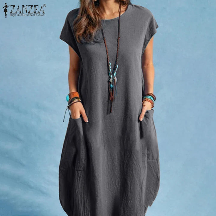 Women’s Cotton Short Sleeve Sundress