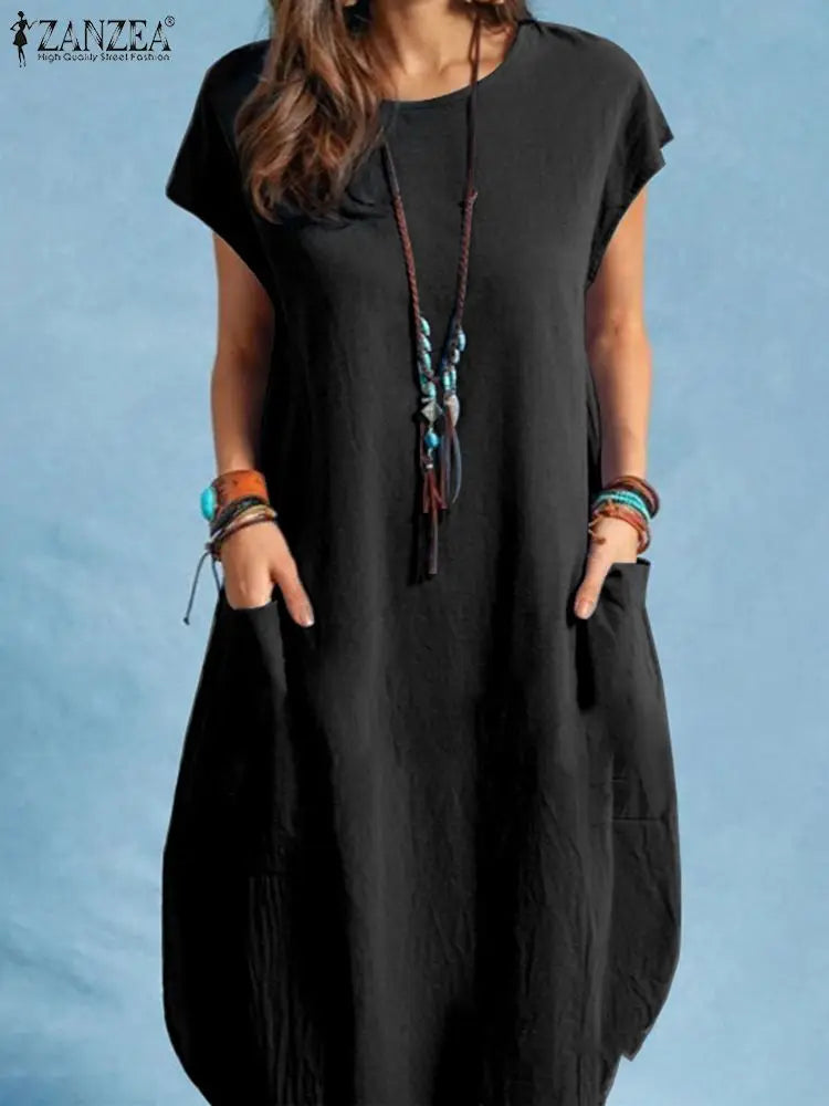Women’s Cotton Short Sleeve Sundress