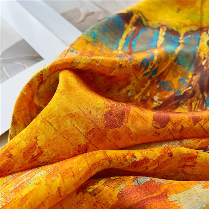 Women’s Pure Silk Shawl | Elegant Printed Long Drape