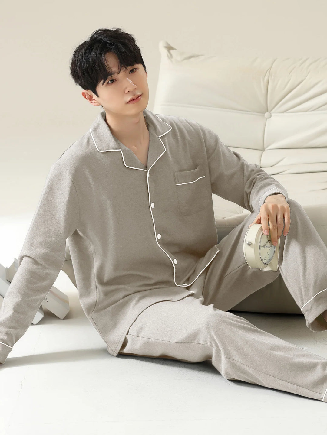 Men’s Cotton Pajamas Set | Classic Comfortable Sleepwear