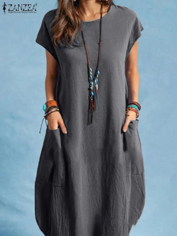 Women’s Cotton Short Sleeve Sundress