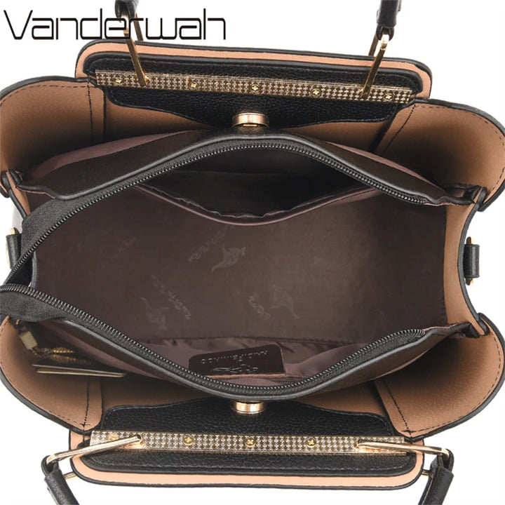 Women’s Three-Layer Shoulder Bag | Large Capacity Crossbody Tote