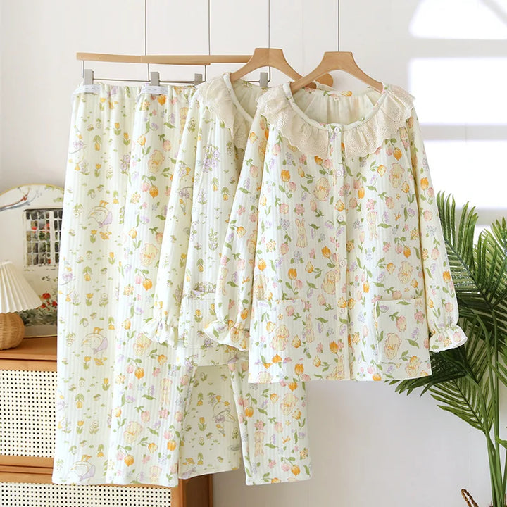 Women’s Cotton_Lounge_Active | بيجاما قطنية نسائية للبيت - Floral