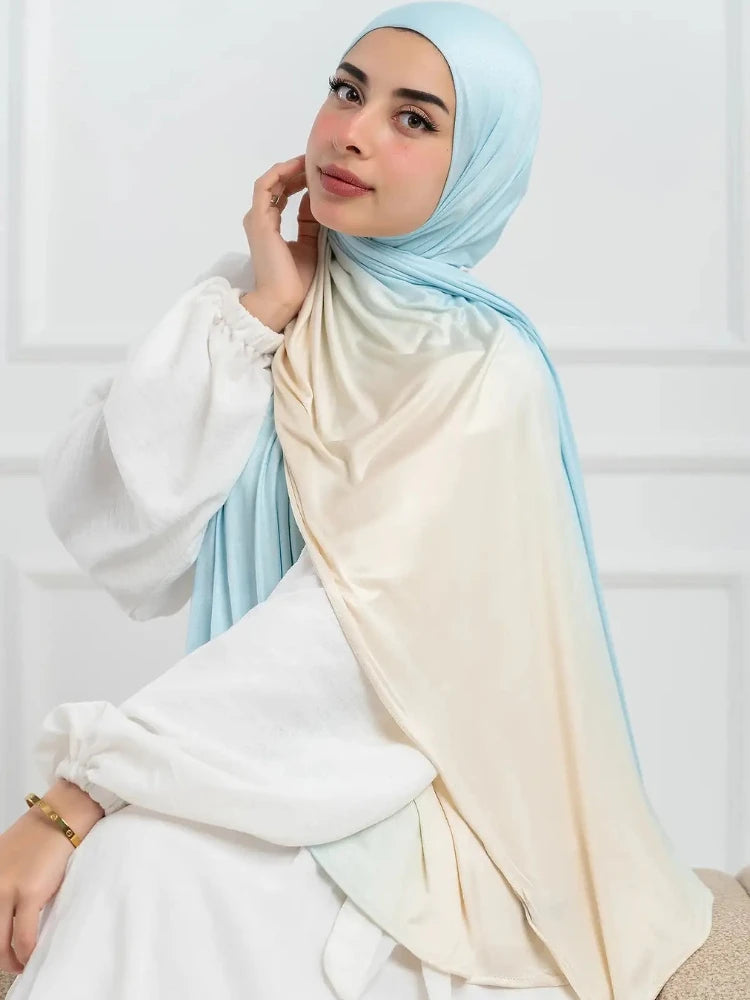 Women’s Gradient Jersey Hijab Scarf | Soft Everyday Drape
