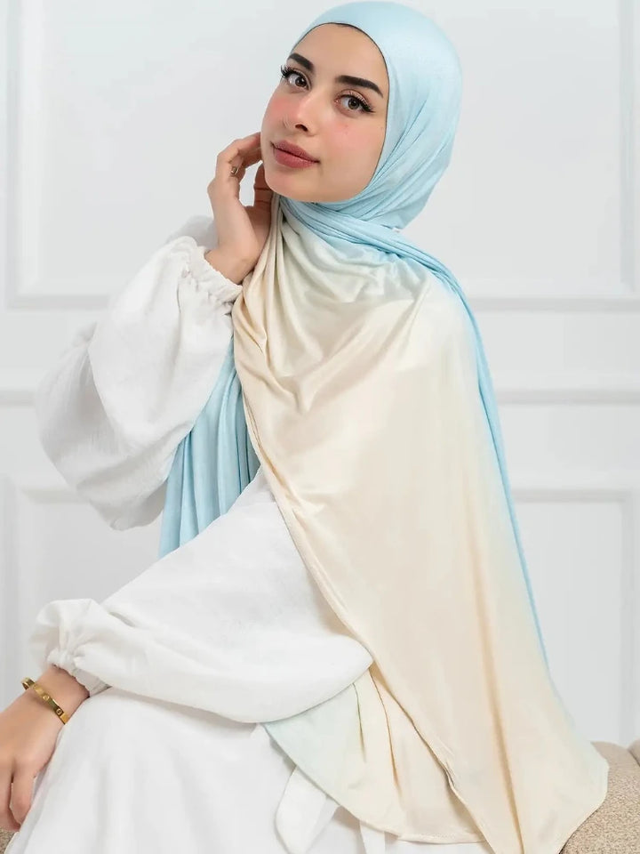 Women’s Gradient Jersey Hijab Scarf | Soft Everyday Drape