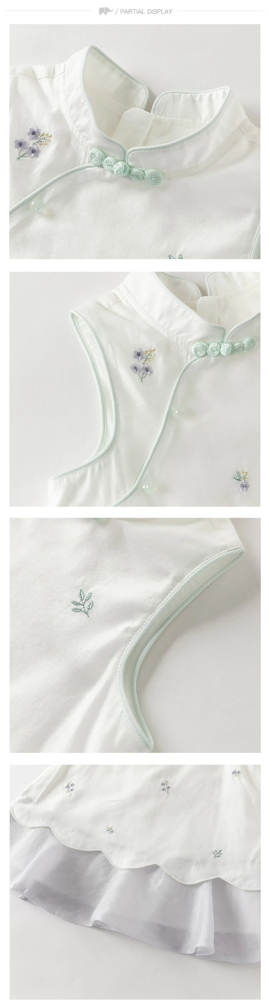 Girls Embroidered Cotton Dress