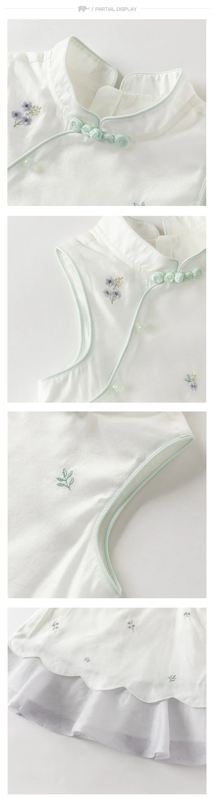 Girls Embroidered Cotton Dress