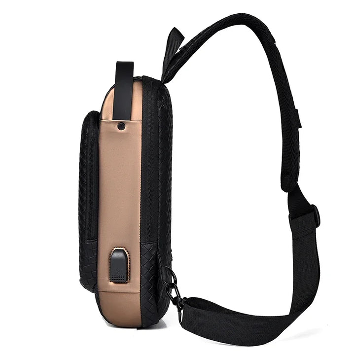 Men’s PU Anti-Theft Chest Bag | حقيبة صدر رجالية PU مضادة للسرقة