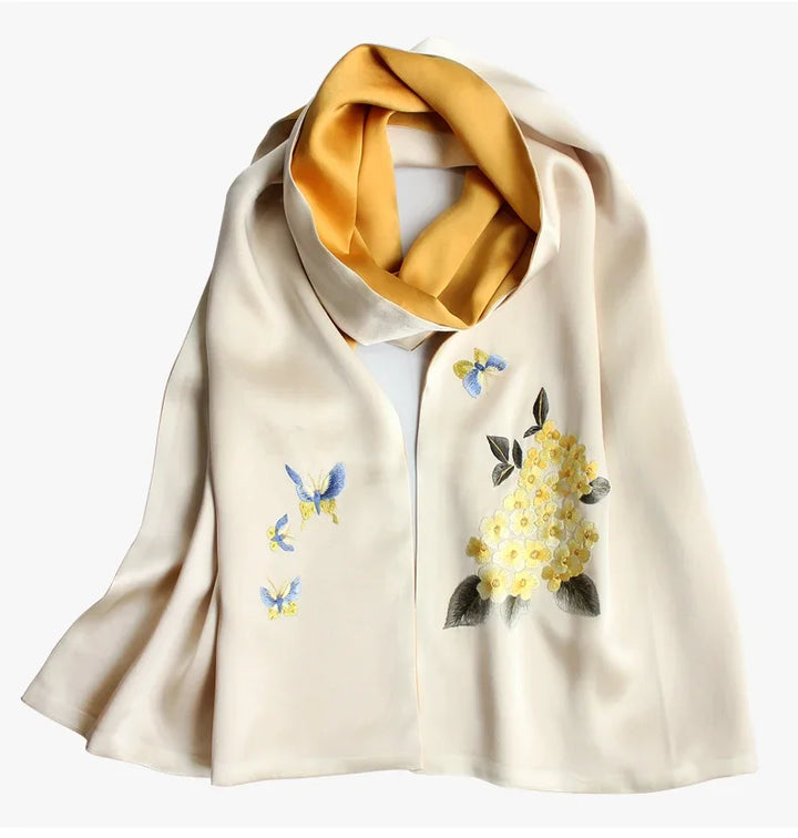 Women’s Pure Silk Embroidered Shawl