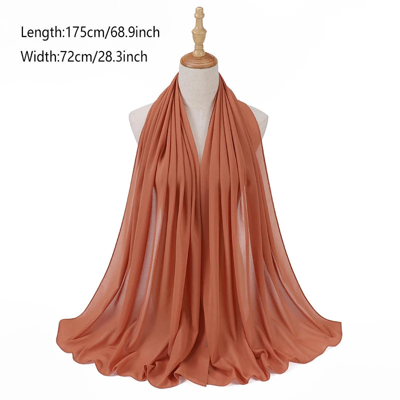 Women’s 5-Piece Chiffon Hijab Set | Gift Box Everyday Elegance