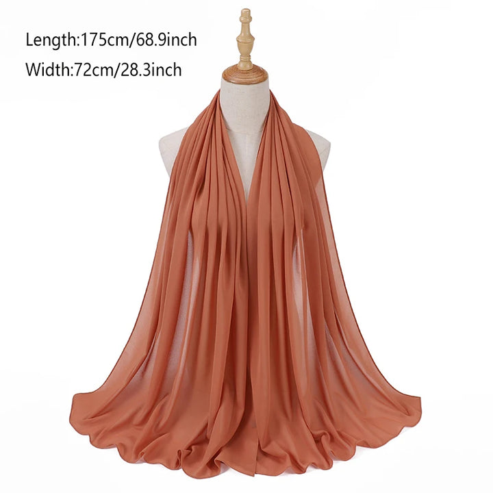 Women’s 5-Piece Chiffon Hijab Set | Gift Box Everyday Elegance
