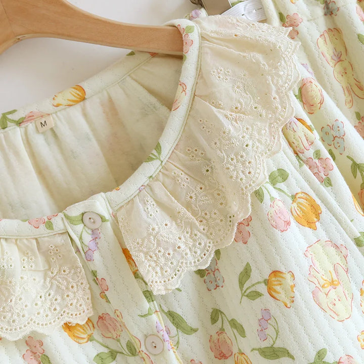 Women’s Cotton_Lounge_Active | بيجاما قطنية نسائية للبيت - Floral
