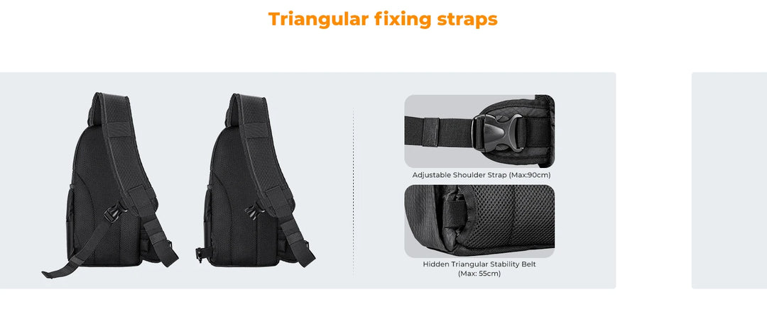 Men’s Waterproof Camera Sling Backpack 10L | حقيبة كاميرا رجالية مقاومة للماء 10 لتر