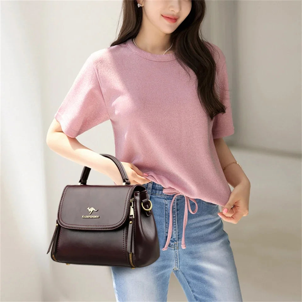 Women’s Soft Top-Handle Shoulder Bag | حقيبة نسائية بيد علوية