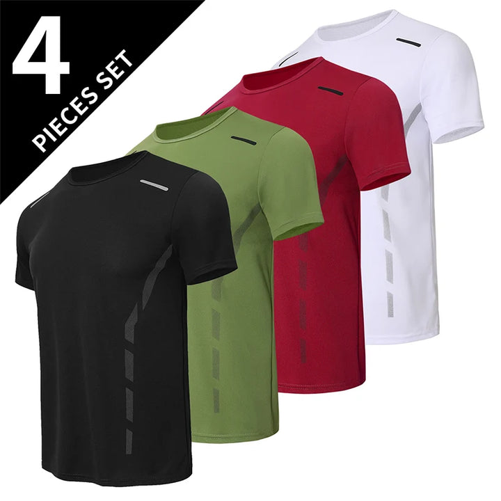 Men’s Quick-Dry Reflective Sports T-Shirt 1/4 Pack | تيشيرت رياضي رجالي سريع الجفاف فردي أو ٤ قطع