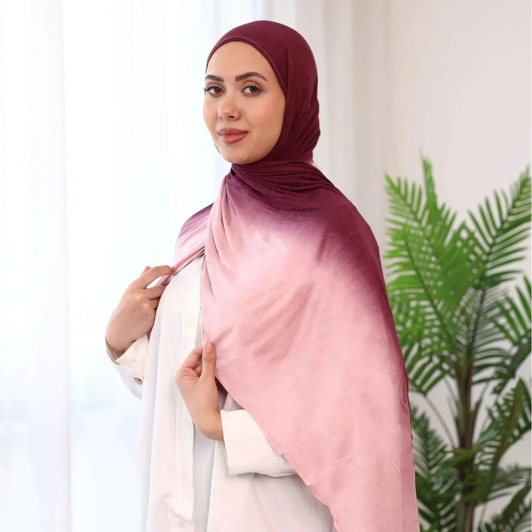 Women’s Gradient Jersey Hijab Scarf | Soft Everyday Drape