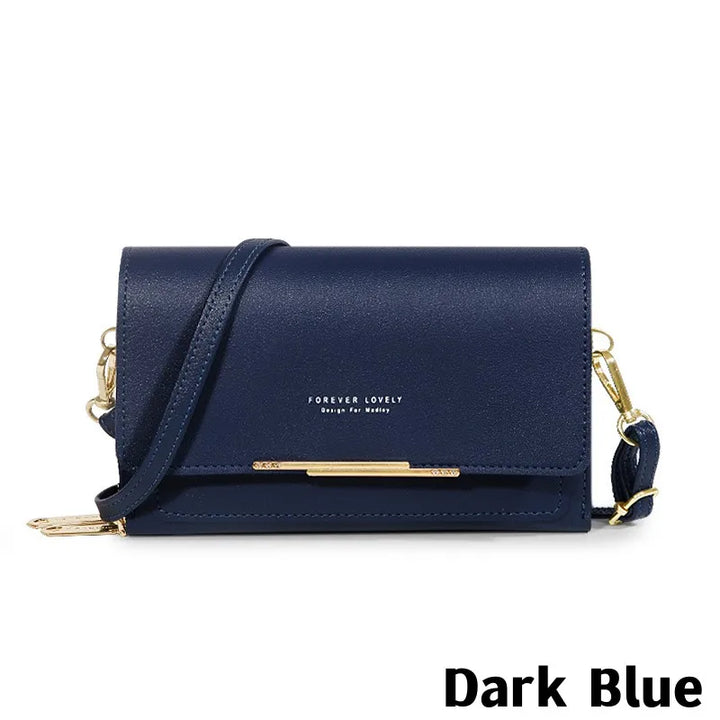 Women’s Multi-Pocket PU Crossbody Phone Bag | حقيبة هاتف نسائية متعددة الجيوب كروس بودي