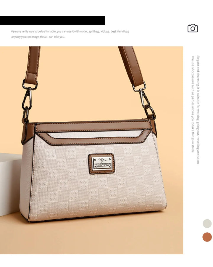 Women’s Plaid Shoulder Crossbody Bag | حقيبة نسائية بنقشة مربعات