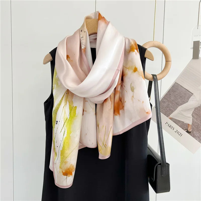 Women’s Pure Silk Shawl | Elegant Printed Long Drape