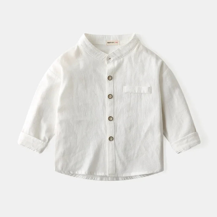 Boys’ Pure Cotton Long Sleeve Shirt | قميص أطفال قطني بأكمام طويلة