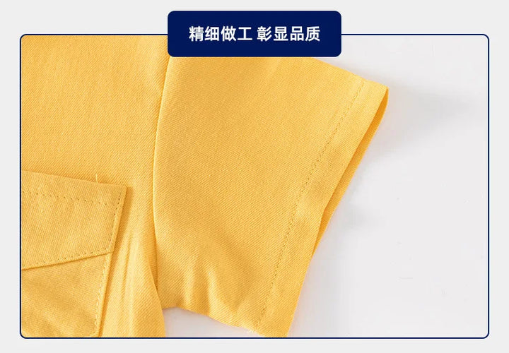 Boys’ Mandarin Collar Linen-Cotton Shirt | قميص أطفال بياقة ماندارين