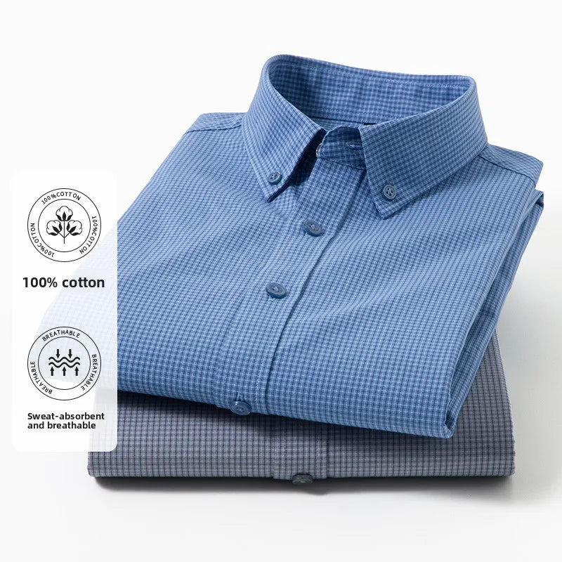 Men’s Plaid Cotton Shirt | Smart Casual Everyday Style