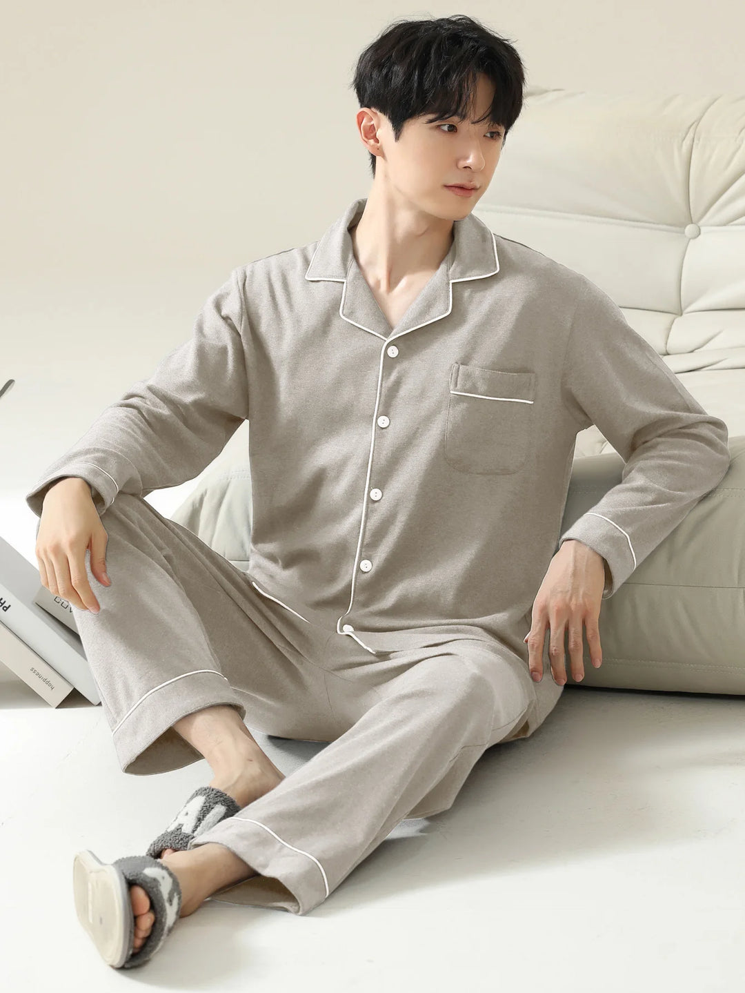 Men’s Cotton Pajamas Set | Classic Comfortable Sleepwear
