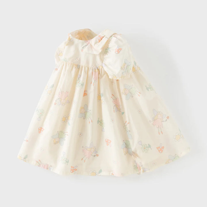 Girls Floral Print Cotton Dress