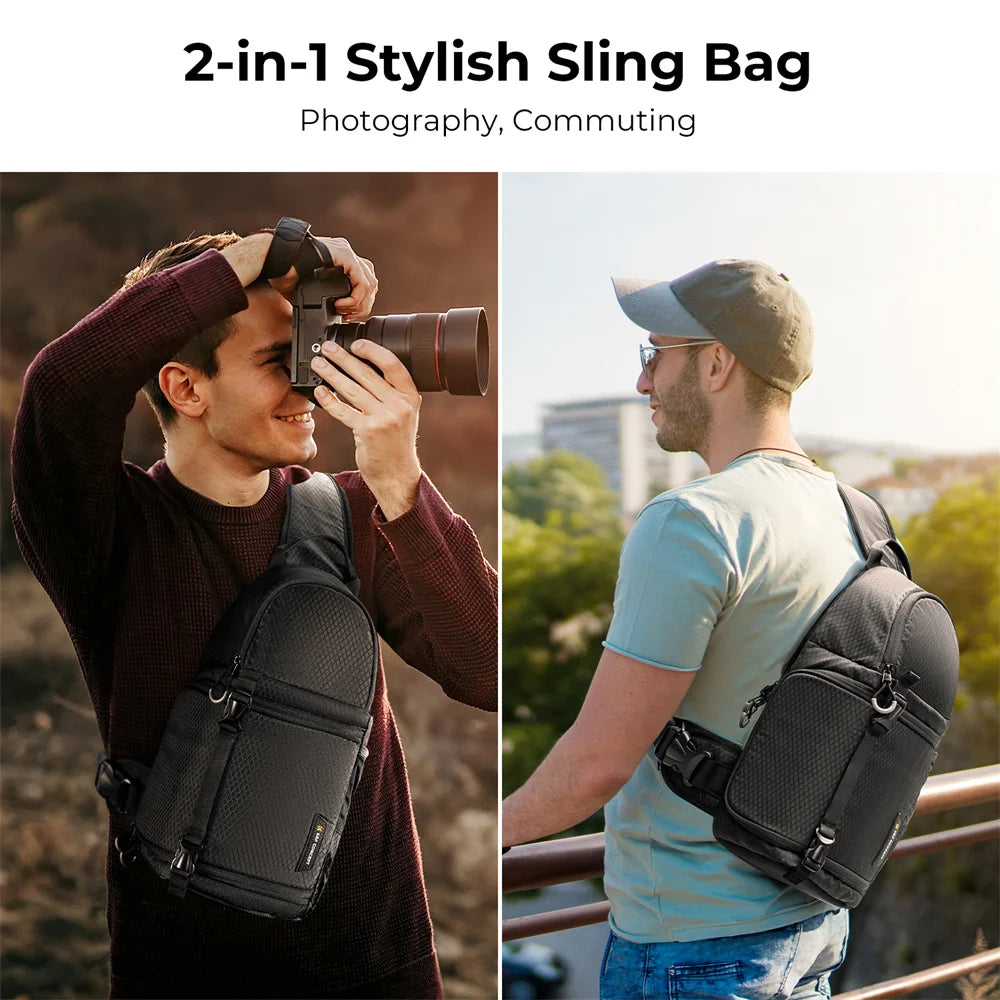Men’s Waterproof Camera Sling Backpack 10L | حقيبة كاميرا رجالية مقاومة للماء 10 لتر