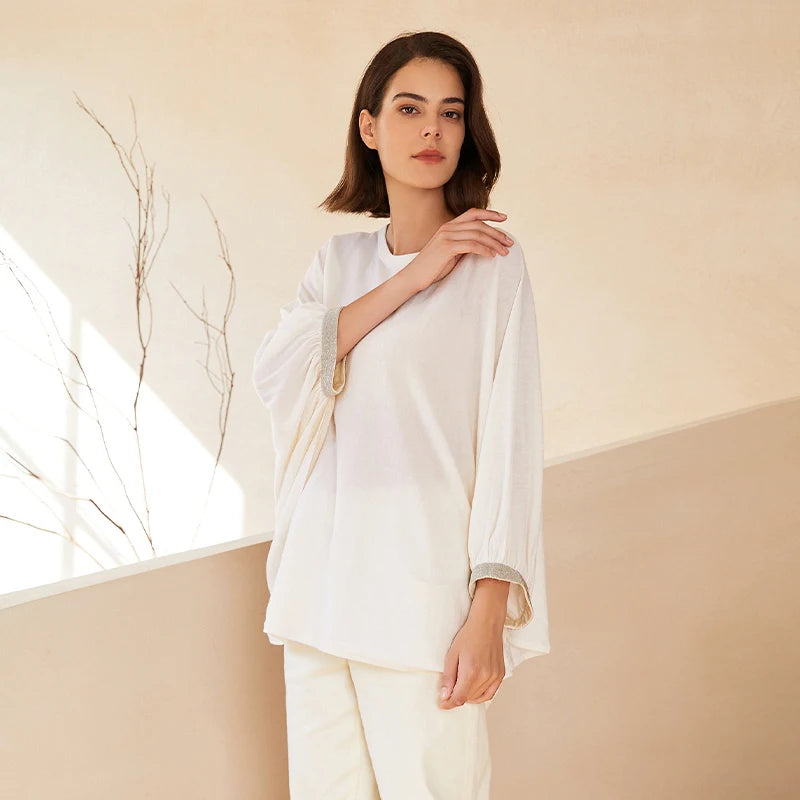 Women’s Oversized Knit Sweater | Soft Lightweight Modest Top
