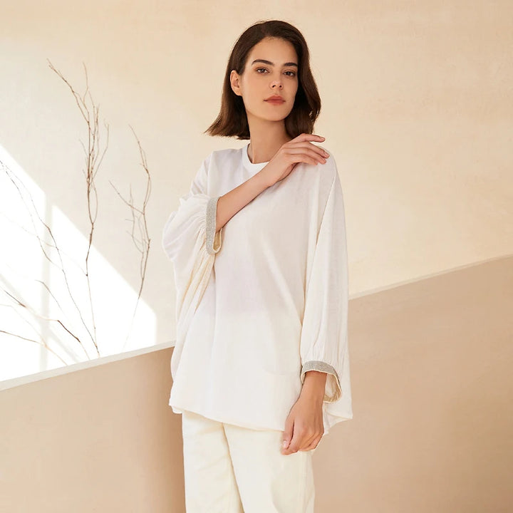 Women’s Oversized Knit Sweater | Soft Lightweight Modest Top