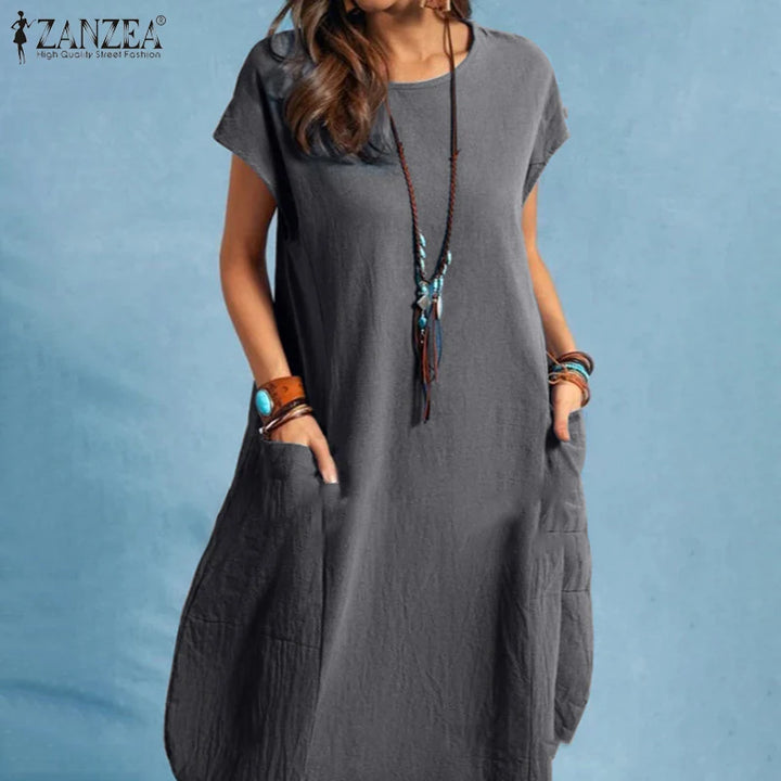 Women’s Cotton Short Sleeve Sundress